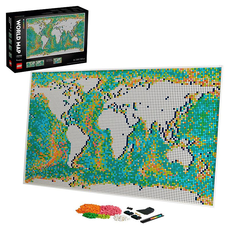 Конструктор LEGO ART Карта мира 11695 деталей
