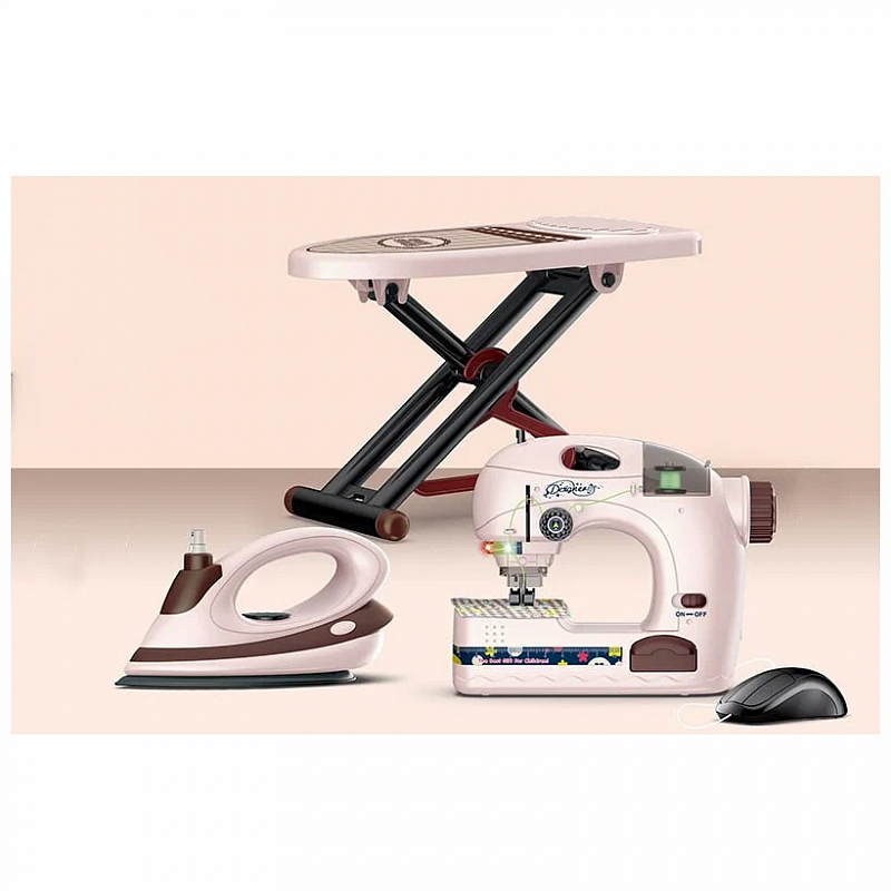 Игровой набор бытовой техники гладильная доска, утюг и швейная машинка AX toys