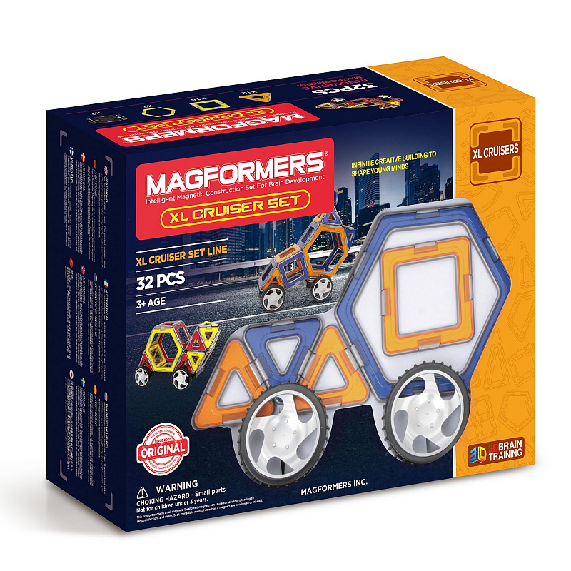 Магнитный конструктор Magformers XL Машины 32 детали
