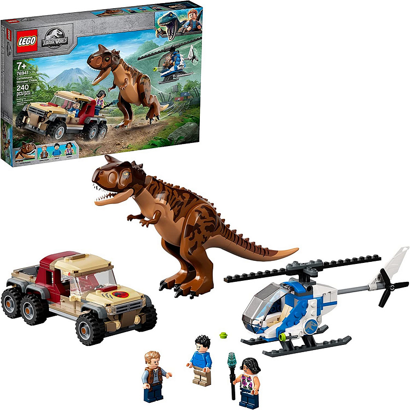 Конструктор LEGO Jurassic World Погоня за Карнотавром Carnotaurus Dinosaur Chase 240 элементов