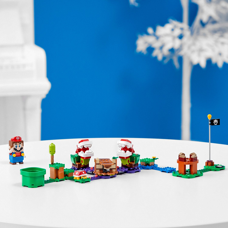 Конструктор LEGO Super Mario дополнительный набор Загадочное испытание растения-пираньи 267 деталей