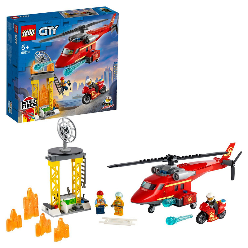 Конструктор LEGO City Fire Спасательный пожарный вертолёт