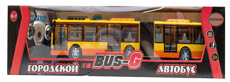 Автобус на радиоуправлении (акк+USB), жёлтый