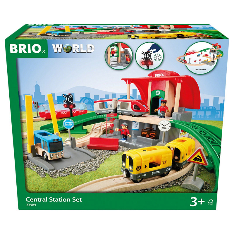 Игровой набор Центральный вокзал Brio с 2 поездами и аксессуарами
